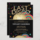 Retro Last Disco Junggeselinnen-Abschied Weekend Einladung (Vorne/Hinten)