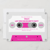 Retro Last Disk Cassette Tape Junggeselinnen-Absch Einladung (Vorderseite)