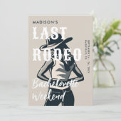 Retro Last Rodeo Ink Falknerei - Falconeria Lounge Einladung (Stehend Vorderseite)