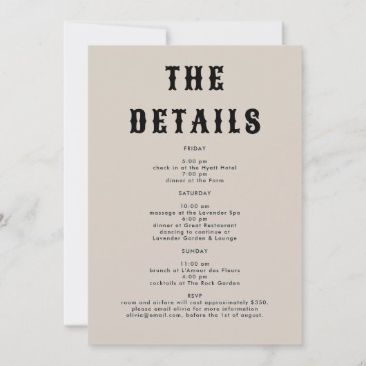 Retro Last Rodeo Ink Falknerei - Falconeria Lounge Einladung (Rückseite)