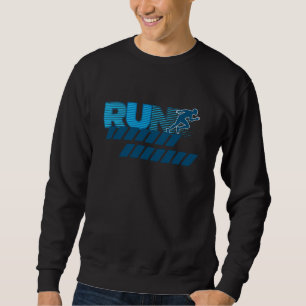Retro-Lauf-Typografie-Sprinter-Silhouette Sweatshirt