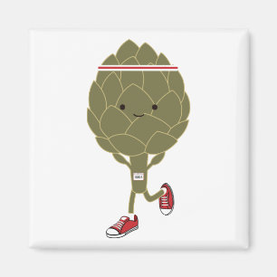 Retro Laufende Artischocke Magnet