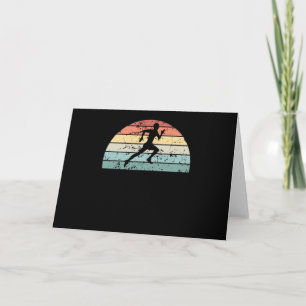 Retro Laufender Sonnenuntergang Vintage Läufer Son Karte