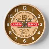Retro Launderette Clock Uhr (Vorderseite)
