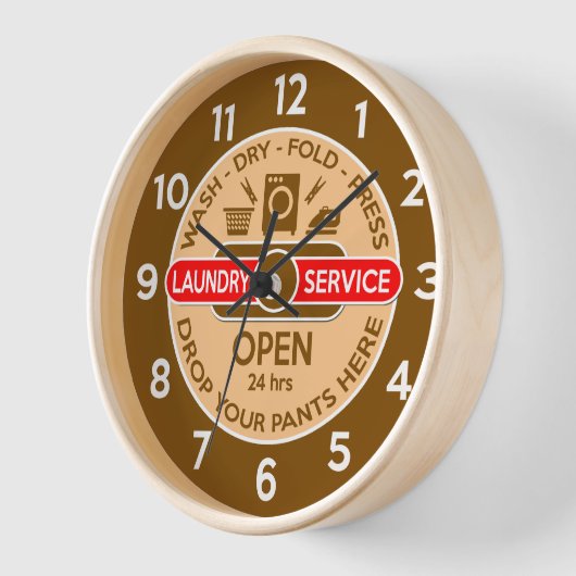 Retro Launderette Clock Uhr (Winkel)