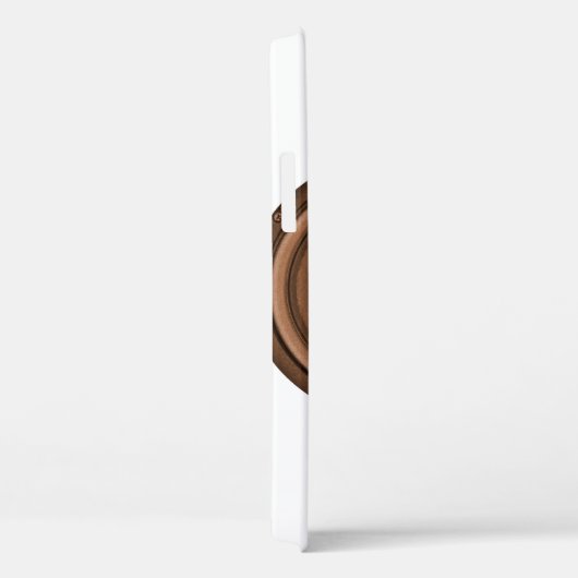 Retro-Lautsprecher: braun, abgeschieden weiß. Case-Mate iPhone Hülle (Rückseite / Rechts)