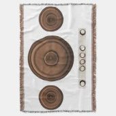 Retro-Lautsprecher: braun, abgeschieden weiß. Decke (Vorderseite Vertikal)