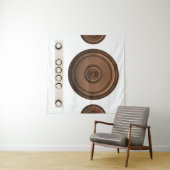 Retro-Lautsprecher: braun, abgeschieden weiß. Wandteppich (Beispiel (Horizontal))
