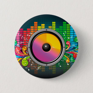 Retro-Lautsprecher Button