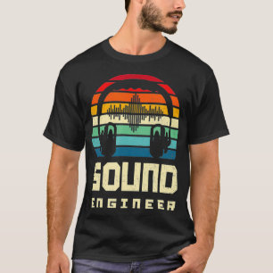 Retro Lautsprecher Music Audio Engineering Sound E T-Shirt