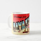 Retro Lavallette NJ Kaffeetasse (Vorderseite Links)