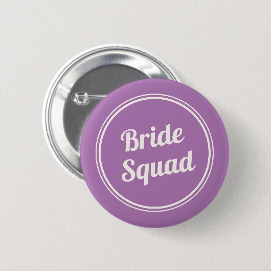 Retro Lavendel Brautjungfern-Truppe Brautjungfer K Button (Vorne & Hinten)