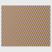 Retro Lavender Gold Brown Checkerboard-Muster Geschenkpapier (Flach)
