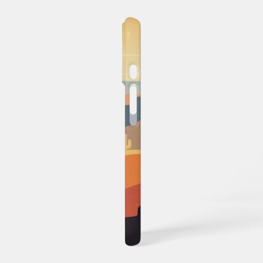 Retro Layered Canyons iPhone 16 Hülle (Linke Seite)