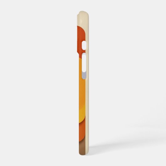 Retro Layered Geometric Forms iPhone 16 Hülle (Linke Seite)