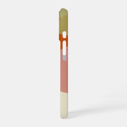 Retro Layered Organic Forms iPhone 16 Hülle (Linke Seite)