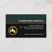 Retro Layers Red Plumbing Line Visitenkarte (Rückseite)