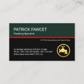 Retro Layers Red Plumbing Line Visitenkarte (Vorderseite)