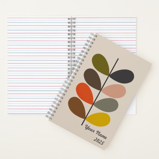 Retro Leaf Notebook - Modernes Mittelalter Notizblock (Innen)