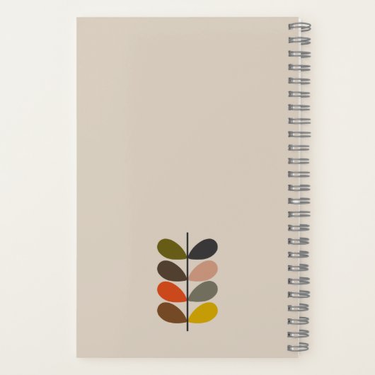 Retro Leaf Notebook - Modernes Mittelalter Notizblock (Rückseite)