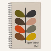 Retro Leaf Notebook - Modernes Mittelalter Notizblock (Vorderseite)