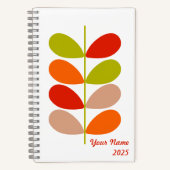 Retro Leaf Notebook - Modernes Mittelalter Notizblock (Vorderseite)