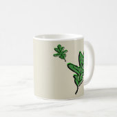 Retro Leaf Print Coffee Tasse (VorderseiteRechts)