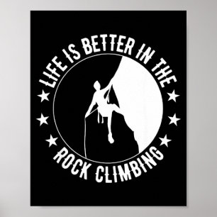 Retro-Leben ist besser Kletterer Outdoor-Kletterer Poster