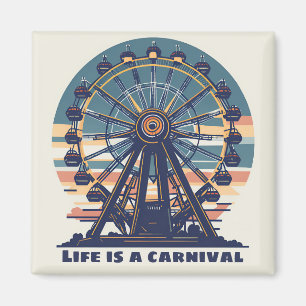 Retro Leben ist ein Karneval Magnet