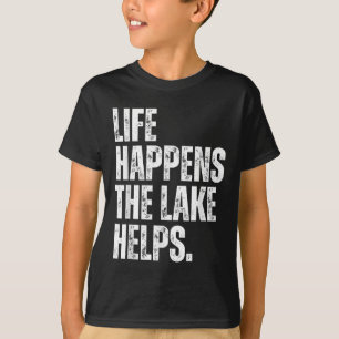Retro Leben passiert Der See hilft, Lustiger Wande T-Shirt