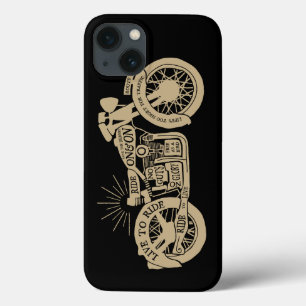 Retro leben Sie, um Vintages Motorrad mit Text zu Case-Mate iPhone Hülle