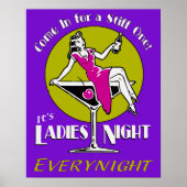 Retro-Lebendige Ladys Night Poster (Vorne)