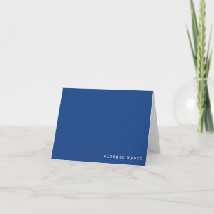Retro Lebendiges Blau Minimalistischer Personalisi