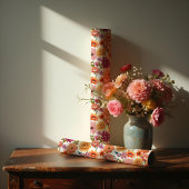 Retro Lebhaftes botanisches Floral- und Foliage-Mu Geschenkpapier