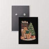 Retro Lebkuchen Lesebücher Weihnachten Lehrer  Button (Vorderseite/Rückseite)