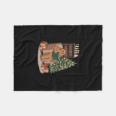 Retro Lebkuchen Lesebücher Weihnachten Lehrer Fleecedecke (Vorderseite (Horizontal))