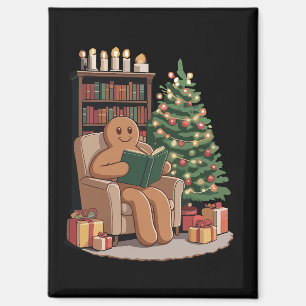 Retro Lebkuchen Lesebücher Weihnachten Lehrer  Magnet