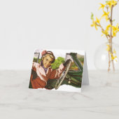 Retro leere Karten-Besuch danken Ihnen Karte (Gelbe Blume)