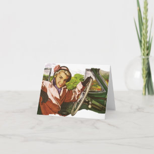 Retro leere Karten-Besuch danken Ihnen Karte