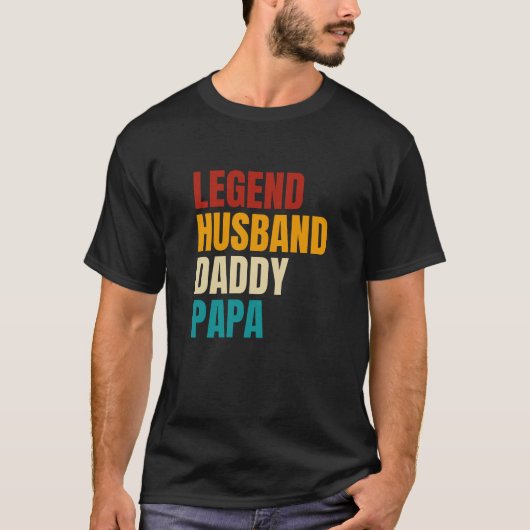 Retro Legend Husband Daddy Papa T-Shirt (Vorderseite)