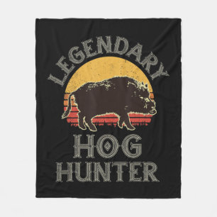 Retro Legendärer Schweinejäger Vintage Schwein Sau Fleecedecke