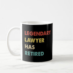 Retro Legendary Lawyer hat sich zurückgezogen Kaffeetasse