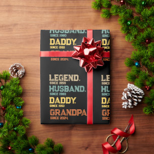 Retro Legende Ehemann Vater Opa Custom Geschenkpapier