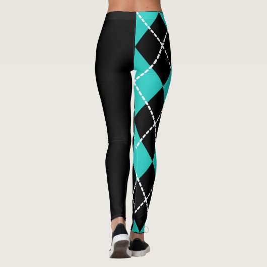 Retro Leggings der halben Raute (Rückseite)