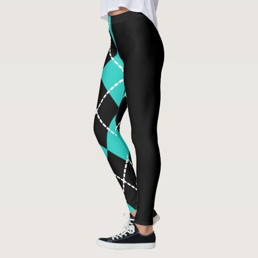Retro Leggings der halben Raute (Links)