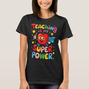 Retro-Lehre ist Superpower-Lehrer-Schätzung T-Shirt