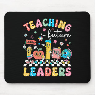 Retro-Lehre Zukunftsführer Groovy-Lehrer-Rücken Mousepad