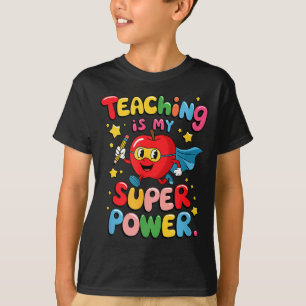 Retro-Lehren ist Superpower-Lehrer-Schätzung T-Shirt