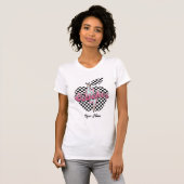 Retro-Lehrer-Blitz-Hchecked Custom Damen T-Shirt (Vorne ganz)