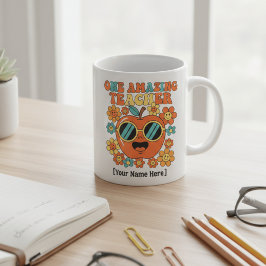 Retro-Lehrer-Dankeschön | Personalisierte Klasse Kaffeetasse